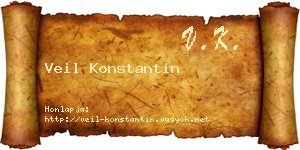 Veil Konstantin névjegykártya